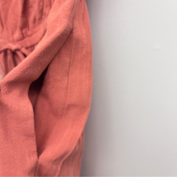 Pink Lily Never A Compromise Terracotta Strapless Linen Romper Women's Small - Picture 14 of 14